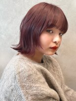 メゾンドイギー(MAISON de IGGY)&nbsp;外ハネヘルシースタイル#グレージュカラー#斜めバング