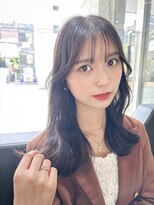 サロンドミルク 新百合ヶ丘店(salon de MiLK)&nbsp;シースルーバング×お顔周りカット×くびれスタイリング！