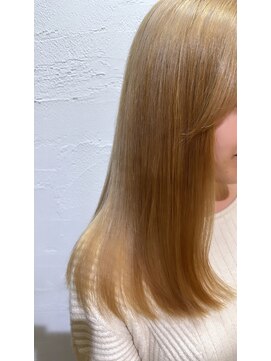 アジールヘア 池袋東口店(agir hair) ブロンドミルクティーハイトーン透明感ジェルカラー池袋