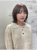 ベージュカラー 外ハネボブ