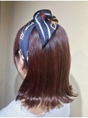 艶髪切りぱなしボブ