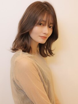アグ ヘアー スペイ 西那須野2号店(Agu hair spey) 《Agu hair》暗髪長めバング×サラ艶ロブ