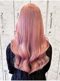 ピンクベージュ/韓国/艶髪