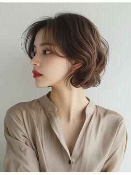 ピーチ バイ ニューヨークニューヨーク(a Peach by NYNY) 大人可愛い大人美人ふんわりカール小顔カットショコラアッシュ