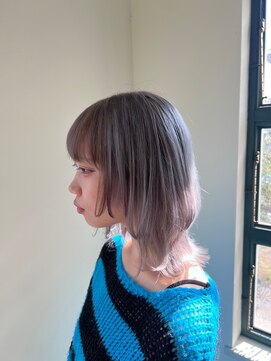 ニュイ 高槻 阪急茨木店(nui) 黒髪ボブルフネビージュ小顔ワンレンスペインカール