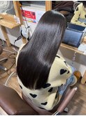 髪質改善酸性ストレート /黒髪/ネビージュ/小顔/ワンレン