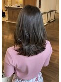 巻ける縮毛矯正！ミディアムレイヤーグレージュ