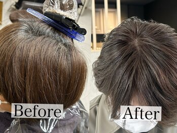 アミア(amia)の写真/白髪が生えにくくなる頭皮へのアプローチ！頭皮ケアも◎"隠すから魅せる"グレイHairをご提供♪