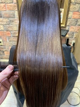 タックバイハレ たまプラーザ(takk by Hale)の写真/髪のダメージを最小限に抑えた縮毛矯正。自然な仕上がりを実現します◎［髪質改善/縮毛矯正/たまプラーザ］