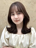 エヌアイ オモテサンドウ(ni omotesando) 透明感チョコレートブラウンくびれヘア【肥田亜沙美】