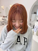 デビュー ヘアーメイク&nbsp;くびれヘア/アプリコットオレンジ/夏のヘアアレンジ/宜野湾