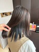 ヘアショップエヌアンドエー 久喜 栗橋店(hairshop N&A)&nbsp;さりげなさが可愛い◎ブルーインナーカラー/ブリーチ