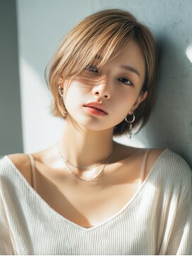 ロッソ ヘアアンドスパ 谷塚店(Rosso Hair&SPA) 前髪顔まわりカット/外ハネボブ/丸みボブ/ショートボブ