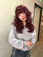 ニコフクオカヘアーメイク(NIKO Fukuoka Hair Make)&nbsp;ブリーチなしで積み重ねて、柔らかく高発色なワインレッド