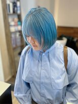 インク サカエ(inq sakae)&nbsp;ケアブリーチ2回/トリプルカラー/ライトブルー