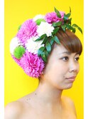 ウエディング髪型生花髪飾り　BELL因幡雄太