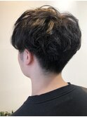 刈り上げマッシュ×無造作パーマ