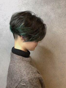 ヘアサロンエムフィス 池袋東口(HAIR SALON M Fe's) 外ハネボブ/アッシュブラウン/ネオウルフ/デザインカラー