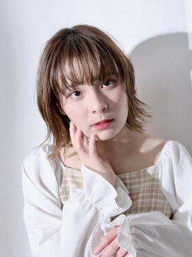 ネオリーブアオバ 高田馬場店(Neolive aoba) シースルーバングで作るハネボブ/ベージュカラー【高田馬場】