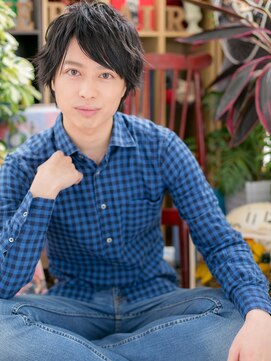 カバーヘアアンドスパ ブリス 浦和(COVER HAIR&SPA bliss) ダークアッシュかき上げ前髪ボブウルフm1浦和10代20代30代