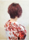 【flor 戸塚】*ガーリーショート+ダスティピンク*