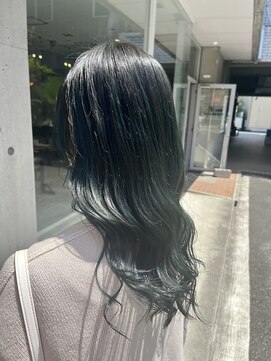 ヘアーアンドビューティーザ エフ(Hair Beauty the F) *グリーンカラー_リバース巻き_ハイライト_m9