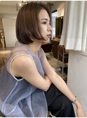 20代 30代 40代 大人可愛い 丸みボブ ピンクラベンダー ベージュ