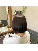艶感しっとりナチュラルまとまる大人ボブ【カミケン清明店】