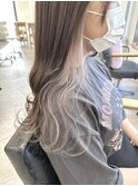 くびレイヤーエモージュグレーベージュカラーダーク アッシュ