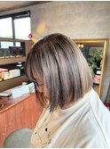 脱白髪染めハイライト