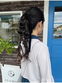変形ポニーテール