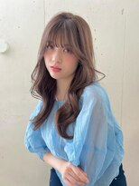 ヘアラウンジ ビーチ 青山 外苑前(hair lounge BEACH) ロングレイヤーカットくびれヘア透け感ベージュカラー