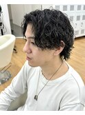 【センターパートウルフ×ツイストスパイラルパーマ】名古屋名駅