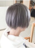 ホワイトアッシュ　 ホワイトカラー　ショート　マッシュボブ