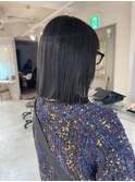 切りっぱなしロブ 結べるボブ ブルーブラック sn
