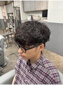 フェザーパーマスパイキーショートブルーブラックサーフカールF