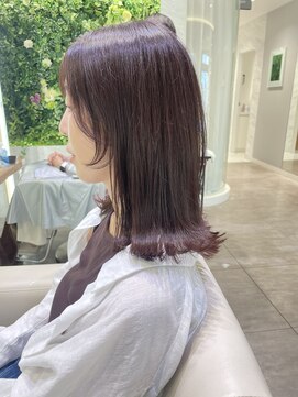 エアー 久留米(AIR) 【久留米】 ボルドーカラー/前髪カット/レイヤーカット