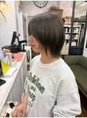 ショートレイヤー20代30代40代ブリーチなしダブルカラーオリーブ