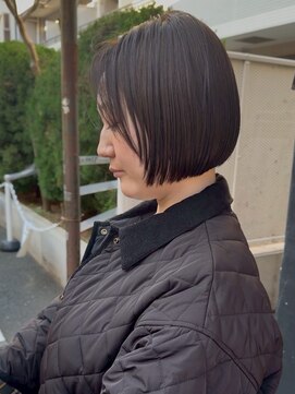 大人ボブ[青山/表参道/白髪染め/白髪ぼかし/ハイライト/縮毛矯正