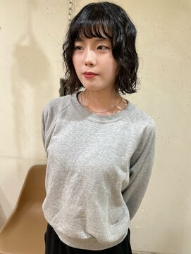 ベター(better) ハッシュボブのくせ毛風パーマ