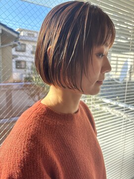 ツイギー 宮西店(TWiGGY) ミニボブに顔まわりレイヤー髪質改善