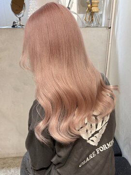 キラ 原宿(KILLA) ピンクカラー/ホワイトベージュ/ブリーチ/ミディアムレイヤー