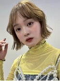 横浜タッセルボブ切りっぱなしボブハイトーンカラーレイヤーボブ