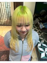 グッドフェローズ キタホリエ(GoodFellas kitahorie) ハイトーンイエローブリーチレイヤースタイルデザインカラー艶感
