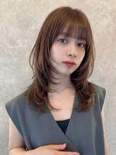 キイ ギンザ(k.e.y GINZA)&nbsp;顔周りレイヤーカットミディアムレイヤーカット
