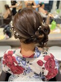 【北新地ヘアセット】毛先出しサイドアップ