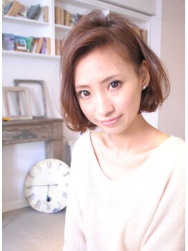 リッコ 横浜(ricco) ☆ricco長めバングが可愛いふわボブ