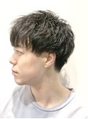 ピンパーマ/ツーブロック/束感マッシュ/メンズショート