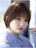 前髪あり小顔ショートボブ20代30代40代【AIN.表参道】川原大地