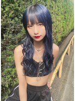 デート 下北沢(DATE)&nbsp;ネイビーブルー/ダブルカラー/ケアブリーチ/髪質改善/下北沢